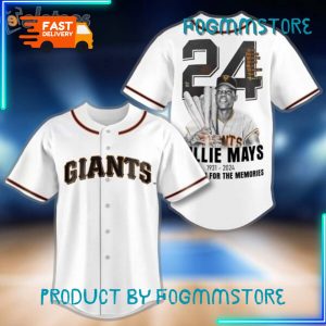 Willie Mays 19312024 Thanks For The Memories Baseball Jersey