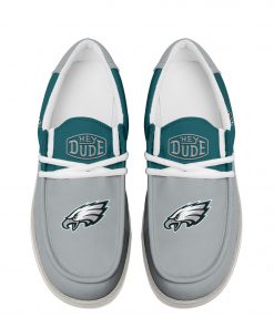 philadelphia eagles football hey dude canvas loafer shoes custom your name gifts for fans p8iii