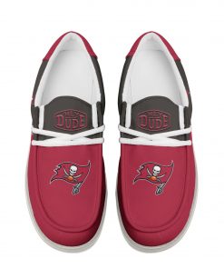 tampa bay buccaneers football hey dude canvas loafer shoes custom your name gifts for fans h12aj