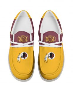 washington redskins football hey dude canvas loafer shoes custom your name gifts for fans efdvu